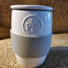 Pampered Chef Ceramic Egg Cooker Silicone Sleeve and Lid 20c EUC