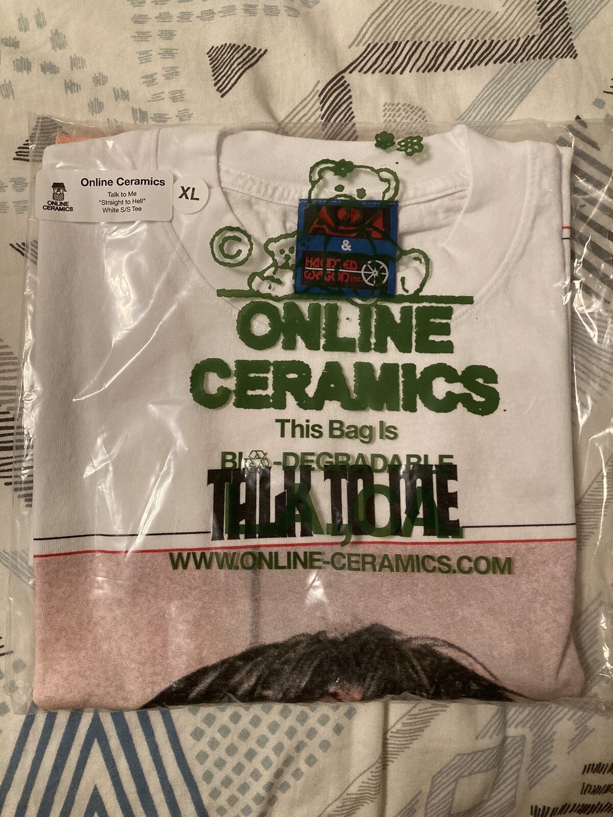 Online Ceramics Talk To Me Straight To Hell Shirt XL Brand New-image