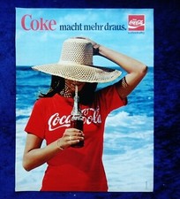 Coca Cola,  Coke, originale Werbung aus 1978  "Coke macht mehr draus"  Sonnenhut