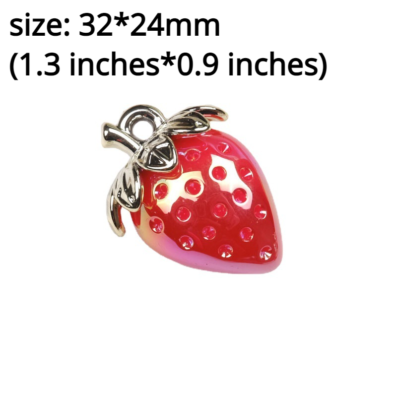 アクセサリー Strawberry Alloy Strawberry Charms - Zinc Alloy Strawberry Earrings