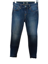 Kut From The Kloth Connie Distressed Ankle Skinny Jeans Size 2 Dark Wash Denim