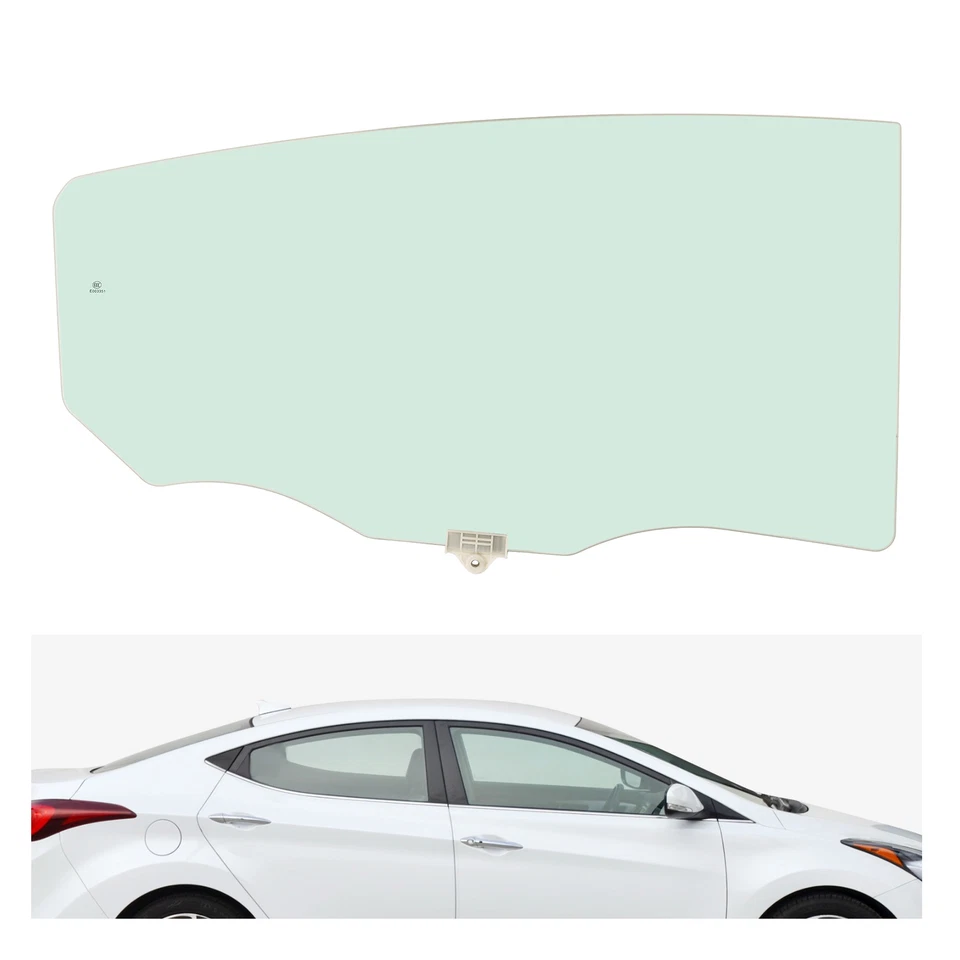 Door Window Glass For 2011-2016 Hyundai Elantra Sedan Rear Right Passenger Side Foto 2 de 4