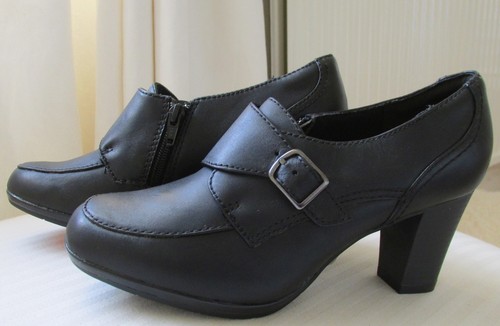black leather shoe boots 