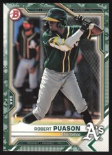 2021 Bowman Prospects Camo Robert Puason #BP-45 Oakland Athletics