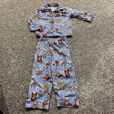 Nick  Nora Heavy Sock Monkey Couple Bowling Pajamas PJs Toddler 2T Top 3T READ