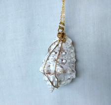 Boho Chic Seashell Pendant Necklace 24" Women's Jewelry US Seller Gift