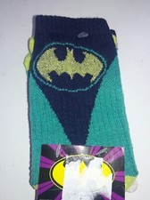 New NWT DC COMICS BATMAN 1 PAIR CREW SOCKS GIRLS SOCK SZ 9-4