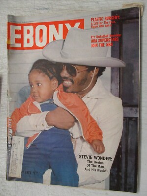 EBONY MAGAZINE JANUARY1977 STEVIE WONDER ABA STARS JOIN THE NBA PLASTIC SURGERY