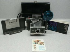 Vintage Polaroid Land Camera Model 340 w/ ORIGINAL CASE Paperwork Accessorie