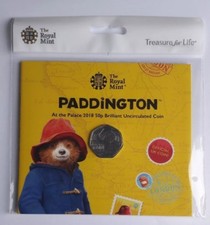 Royal Mint UK 2018 Paddington Bear at Buckingham Palace BUNC 50p Fifty Coin Pack