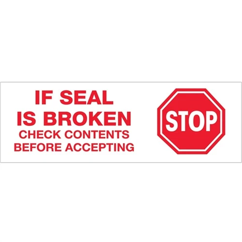 Tape Logic Packing Tape Stop if Seal is Broken 3" x 110 yard (24 Roll/Case)