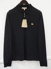 Burberry Rugby Shirt Long Sleeves Polo Neck Black Size Pullover Size M UK/US40