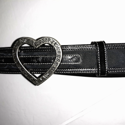 Coach Poppy Heart Belt Buckle Coach POPPY Belt 90159 Brown LEATHER Brass Heart Buckle Sz  main image 3
