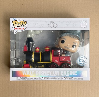 Funko Pop Trains Disney 100 Walt Disney am Motor #18 (Boxschaden) + Schutz