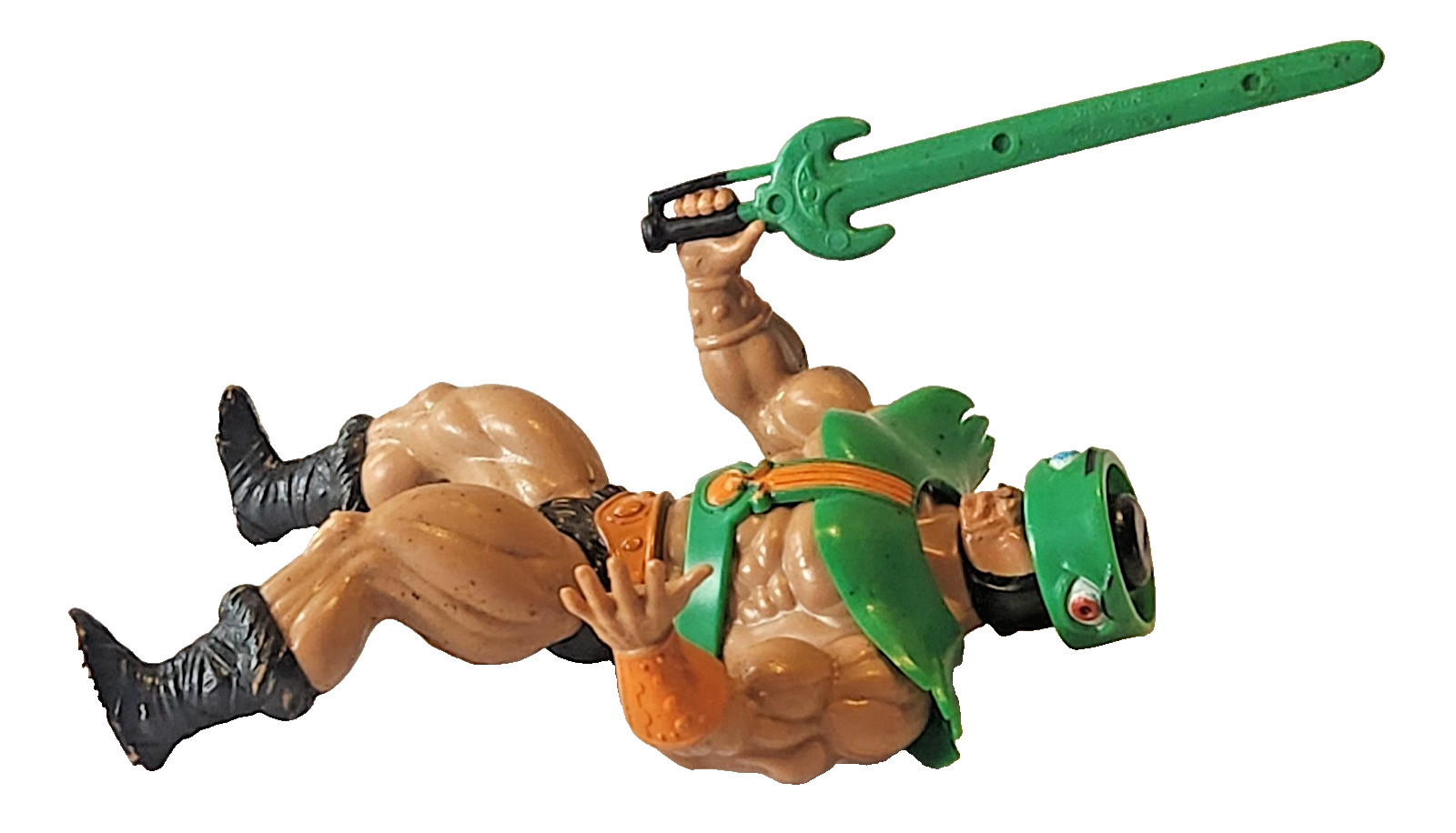 Vintage 1981 MOTU He Man TRI-KLOPS Action Figure Rotating 3 Eyes, Sword & Armor