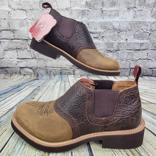 Twisted X Cow Dog Men's Cowboy Boots Shoes Size 9 M Brown Leather