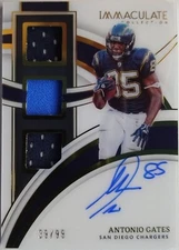 2022 Panini Immaculate Collection /99 Triple Jersey Patch Auto Antonio Gates