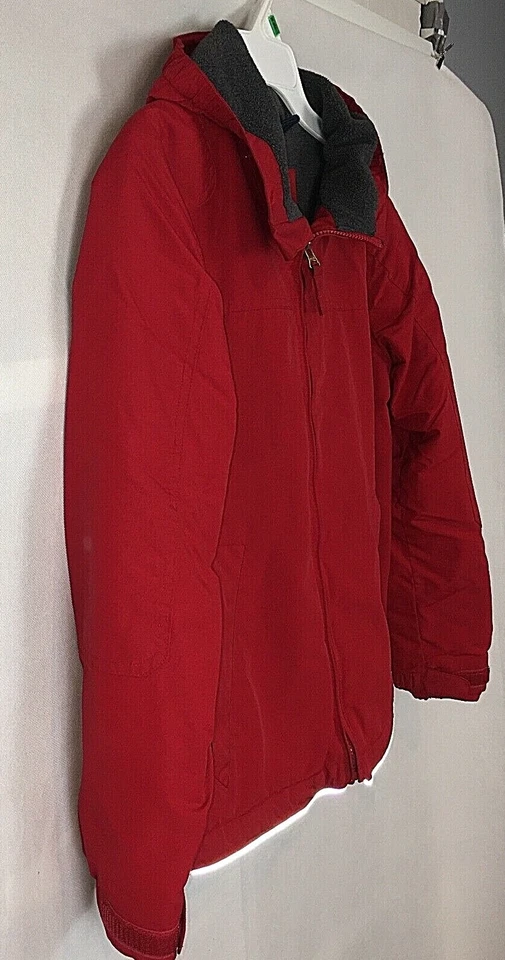 Lands' End Boy's Or Girl's Youth Kid's Red Winter Jacket Coat Size M 10/12 - Image 3 of 4