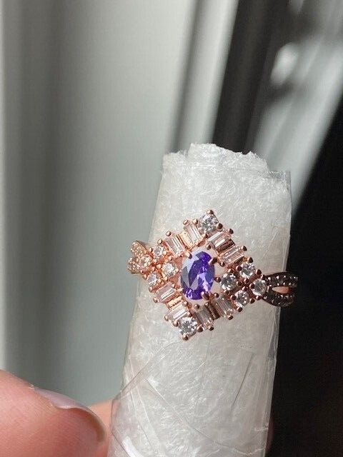 タンザナイト✧︎*ローズゴールド リング This Love I Found Light Tanzanite Cubic Zirconia rose gold plated