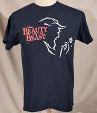 Vintage Disney Beauty and The Beast Black Cotton T-Shirt Adult size M