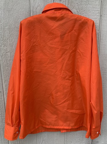 Camisa de nailon vintage SKYR by Scandia Trading Winchester Mass naranja años 70 para hombre XL - Imagen 5 de 24