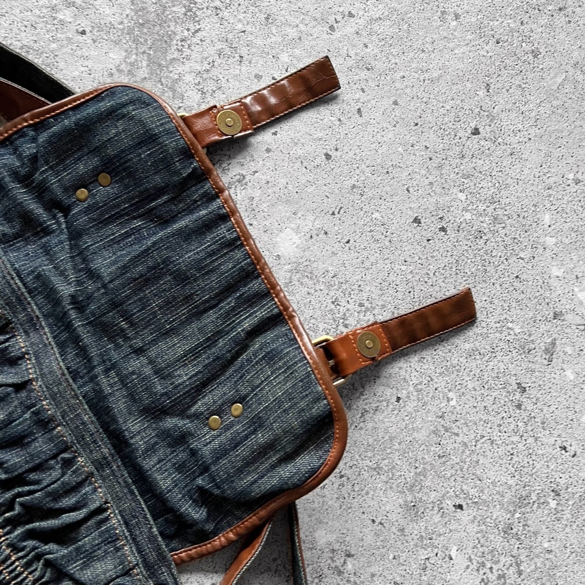 Miss Sixty Womens Rare Vintage Denim Jean Leather Y2K Bag
