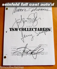 -= SEINFELD full cast AUTOGRAPHED SCRIPT Jerry SEINFELD Jason ALEXANDER KRAMER 