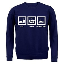Eat Sleep Go Karting - Adult Hoodie / Sweater - Kart Racing Race Stag Do Track