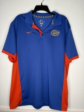 Nike Florida Gators Polo Shirt Mens Extra Large Blue College Football Stain Read