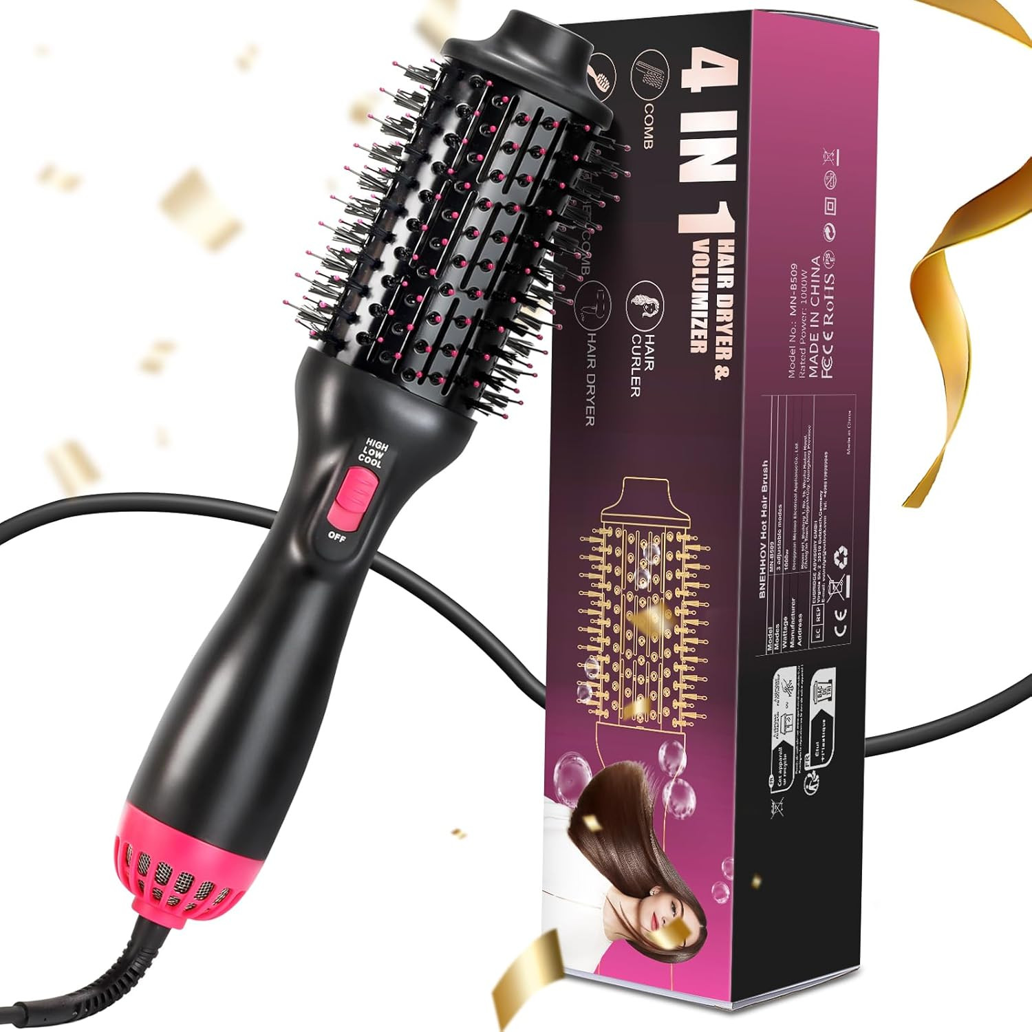 Spazzola Ad Aria Calda 4 in 1 Tecnologia Ceramica | One-Step Hair Styler
