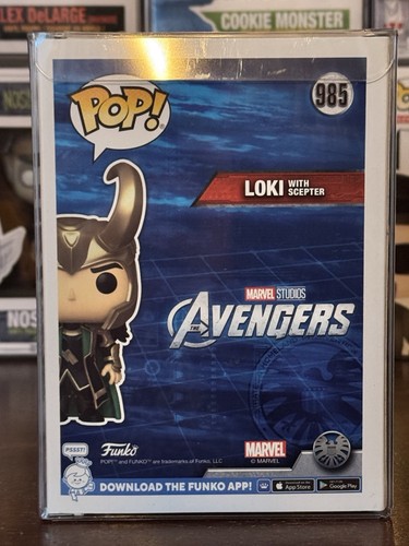 Funko Pop Figure Marvel Loki With Scepter Glow In The Dark 985 With Protector - Picture 3 of 6
