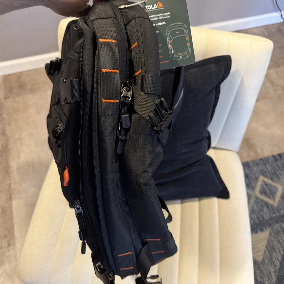 Tolaccea Expandable Travel Backpack, TSA Friendly Carry-on Luggage 35-43L - Image 2 of 4