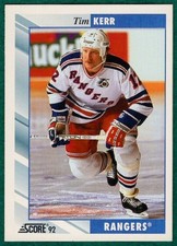 Tim Kerr - 1992-93 Score #93 - New York Rangers Hockey Card