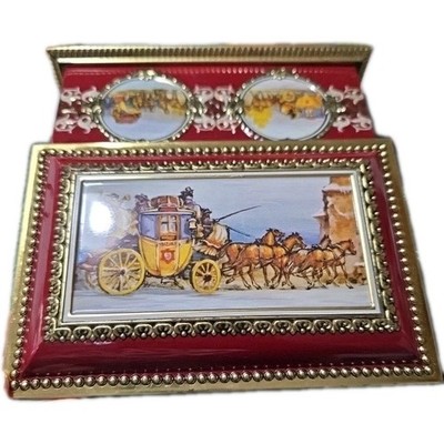 Vtg Klann Candy Biscuit Metal Tin Hinged Lid Western Germany Floral Decor