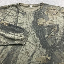 Vintage Realtree Camo Long Sleeve T Shirt Mens XL Camouflage Faded USA Ribbed
