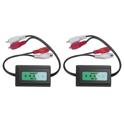 2Stck 3.5mm Auto  VerstäRker Audio Noise  Ground Loop Isolator Suppressor N7761