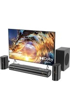 Hiwill 4.1ch Sound Bar with Dolby Atmos, 300W Sound Bar for Smart TV with Subwoo