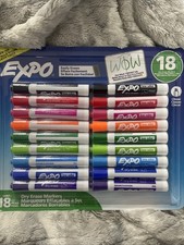 Expo Dry Erase Chisel Markers Vibrant Ink Assorted Color 18 Pcs School Teacher