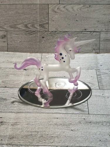 Glass Baron Unicorn Purple Glass Base *Missing Fairy* Gemstones 