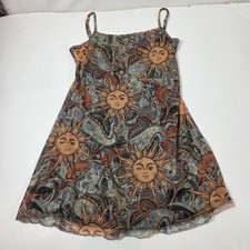Shein Mod Celestial Psychedelic Mini Mesh Sundress medium