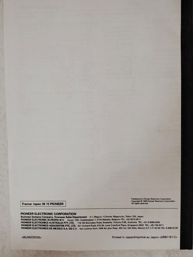 Pioneer DJM-500 Mixer Instruction Manual / Operating Instructions - Picture 2 of 5