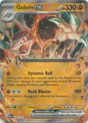 Holo Golem ex 076/165 Double Rare SV: Scarlet & Violet 151