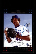 Signed Baseball Card Auto Edinson Volquez 2007 Topps Update #UH299 Rangers