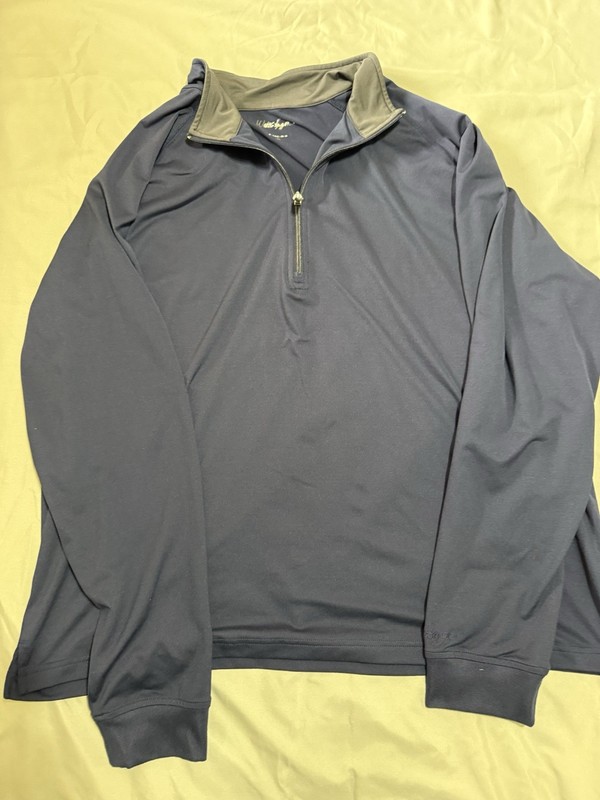 Walter Hagen Navy Blue Quarter-Zip Pullover Mens XL