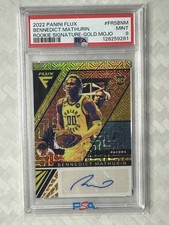 PSA 9 Pop 1 NonHigher - 2022 FLUX ROOKIE SIGNATURES BENNEDICT MATHURIN-GOLD MOJO