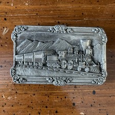 Railroad Belt Buckle Siskiyou Buckle Co Oregon Train 1984