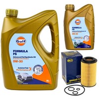 MotoröL Set Gulf Formula FS 5W-30 6 Liter + ÖLfilter FüR Opel Astra G Omega B