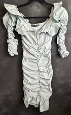 I Saw It First Scrunch Long Sleeve Mini Dress Size 2 Bodycon Party Chic Sexy