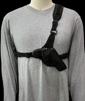 For 2'' S&W 22/38/357 J-FRAME, Right Hand CHEST Holster with Ammo Loops