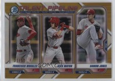 2021 Bowman Talent Pipeline Gold Refractor 31/50 Damon Jones Nick Maton 0nr3